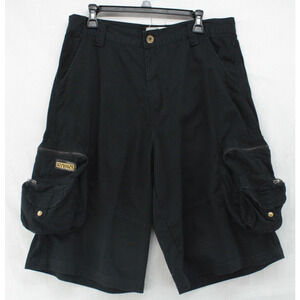 Most Official Seven MO7 Shorts Men 34 Black Cargo Street Wear Paratrooper Baggie